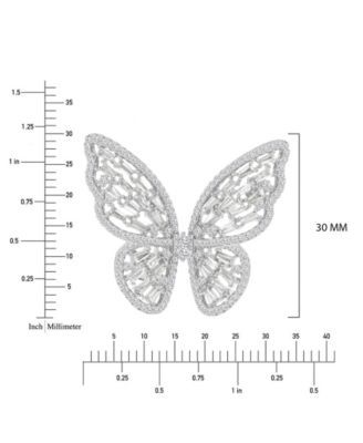 Cubic Zirconia Butterfly Pin Brooch