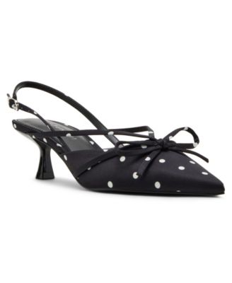 Women's Vixen Bow Slingback Kitten Heel Pumps