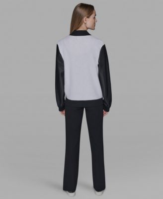 Women's Choupette Knit Bomber Crew Neck Jacket