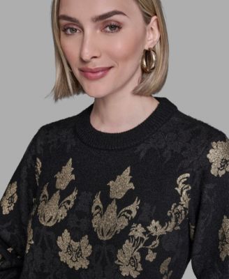 Women's Baroque Floral Crewneck Sweater