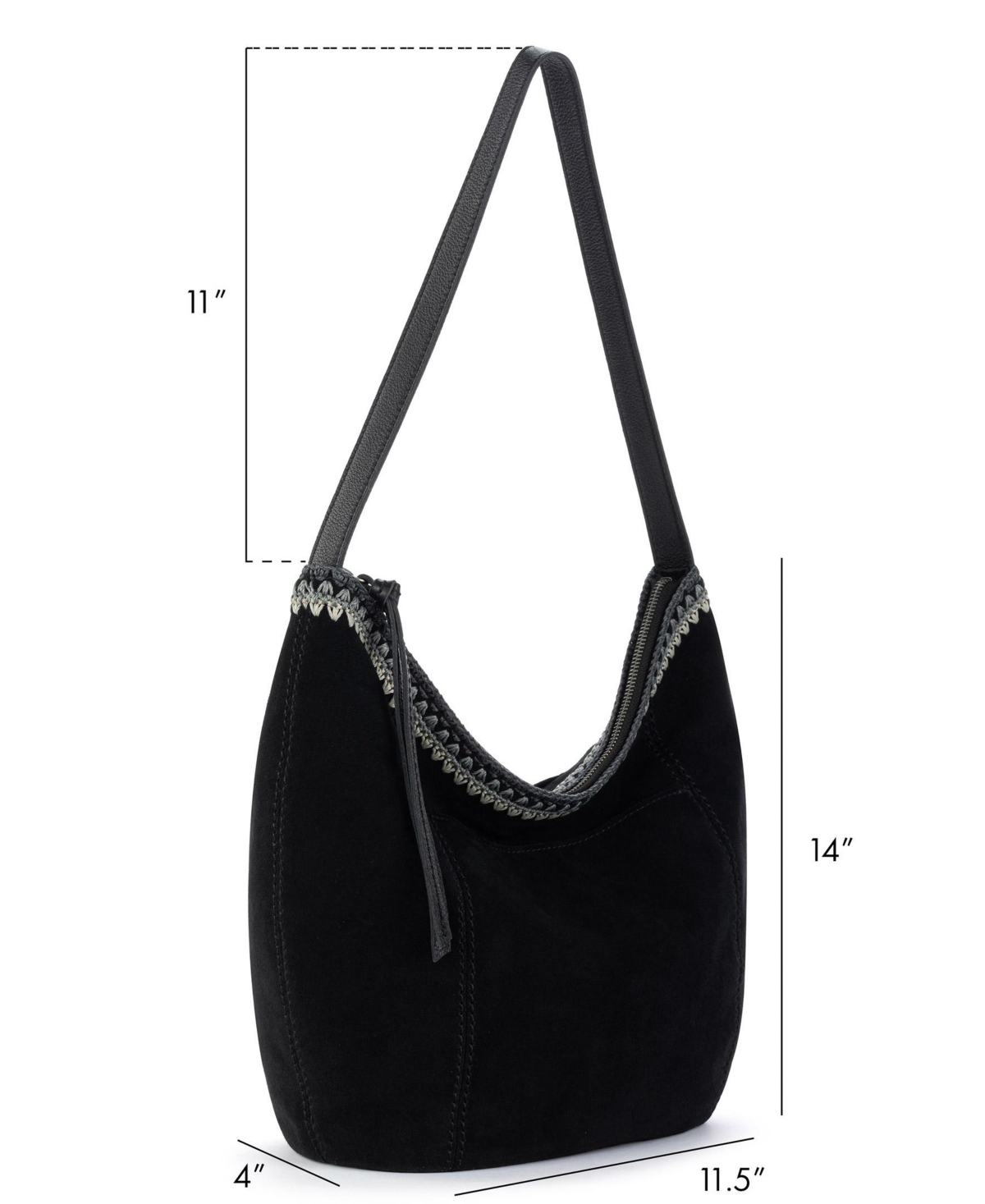The Sak Women's Sequoia Leather Medium Hobo Bag In Black