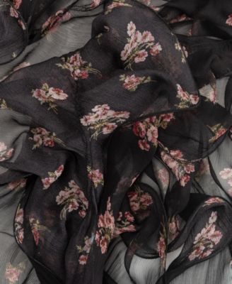 Fall Floral Boa Ruffle Scarf 