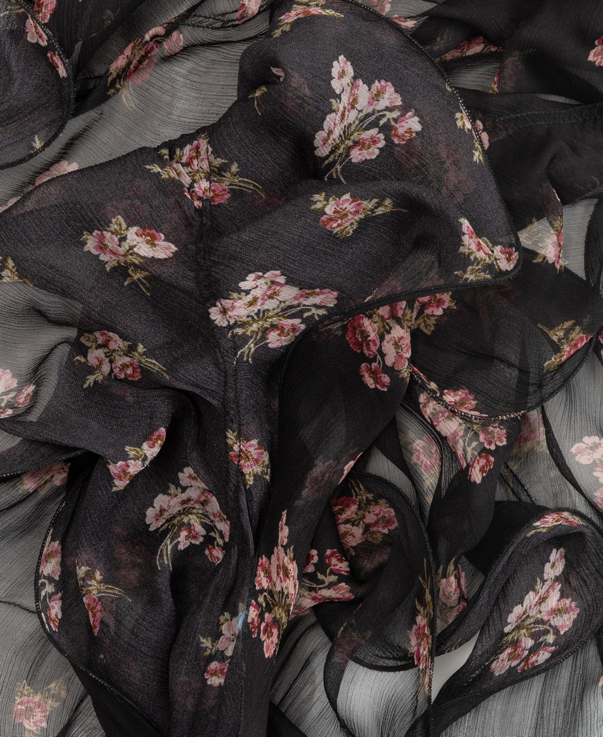 Lauren Ralph Fall Floral Boa Ruffle Scarf