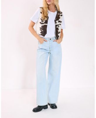 Women's Cow Hide Leather Waistcoat