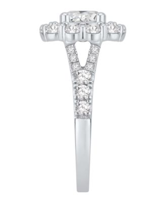 Diamond Halo Engagement Ring (2-1/2 ct. t.w.) in 14k White Gold