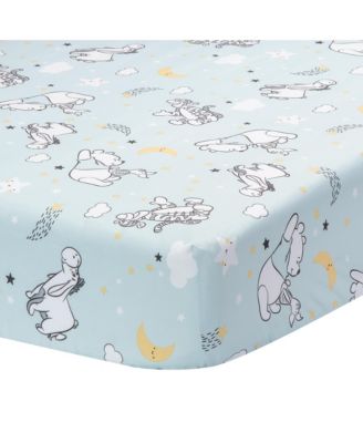 Baby Disney Starlight Pooh 3-Piece Blue Nursery Crib Bedding Set