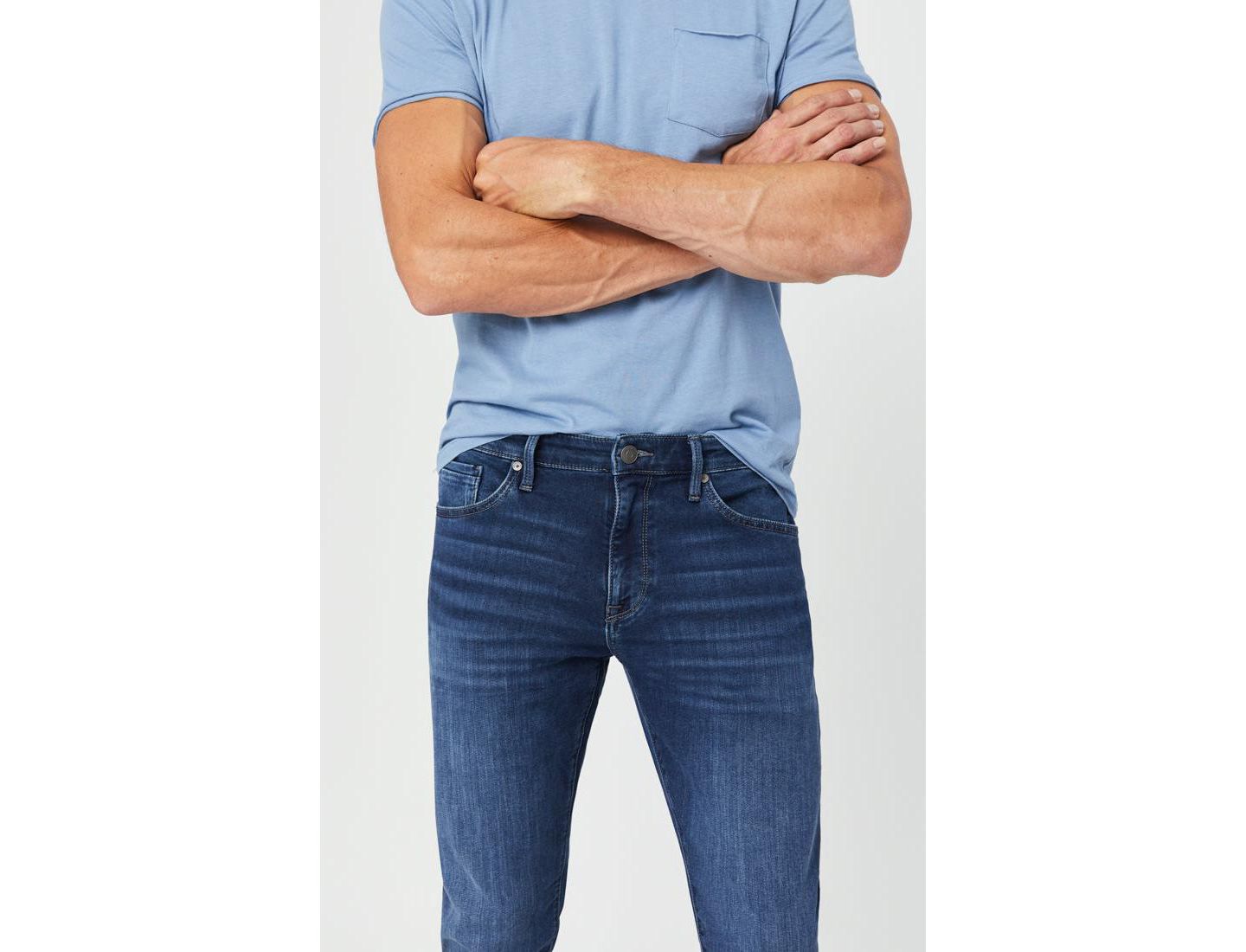 Мужские джинсы Mavi Jeans Jake Slim Leg Jeans In Dark Indigo Athletic — фото 4