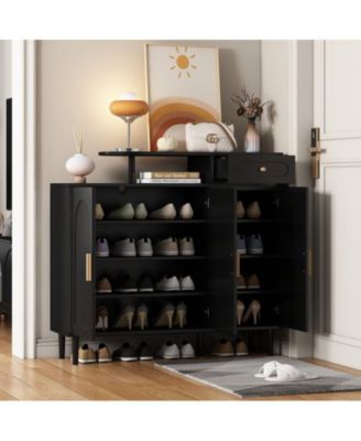 Storage Cabinet with Arched Doors and Drawer