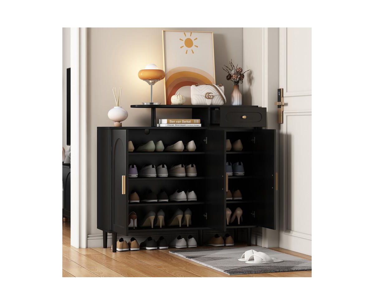 Casainc Storage Cabinet with Arched Doors and Drawer