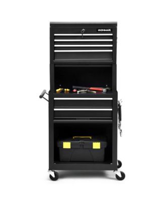 6-Drawer Tool Chest with Heightening Cabinet-Black