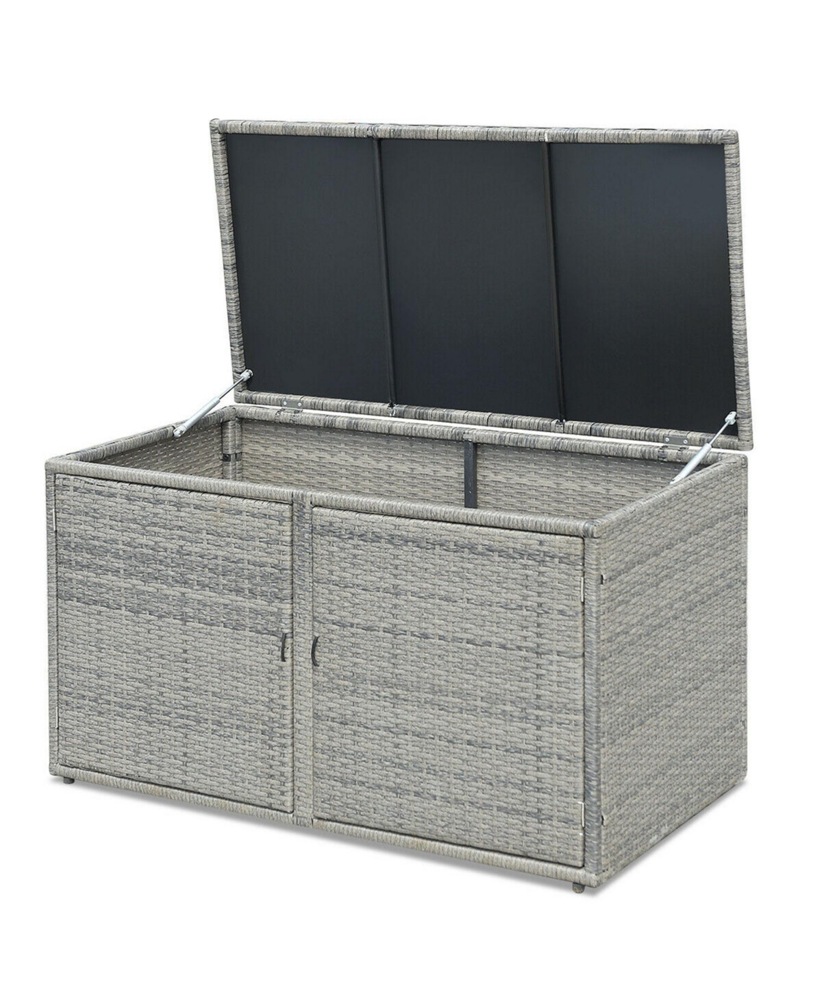 Sugift 88 Gallon Garden Patio Rattan Storage Container Box