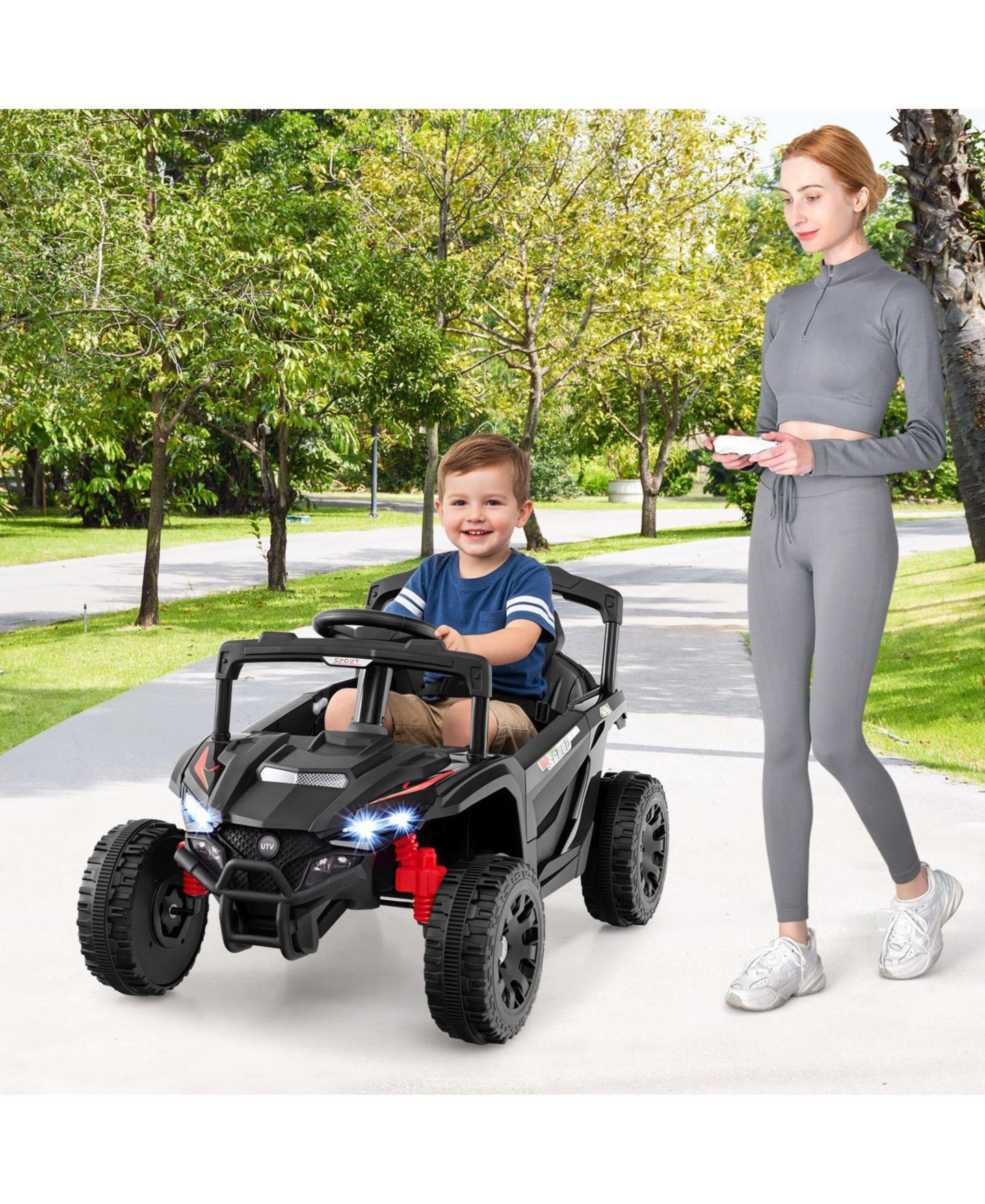Детская игрушка Mecale 12V UTV Remote-Control Ride-On Car, от 3 лет, цвет: Чёрный — фото 9