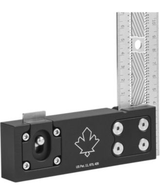 07408 300mm Stainless Steel Precision Square, Metric Measuring Tool with Flex Grip & Fade-Resistant Markings