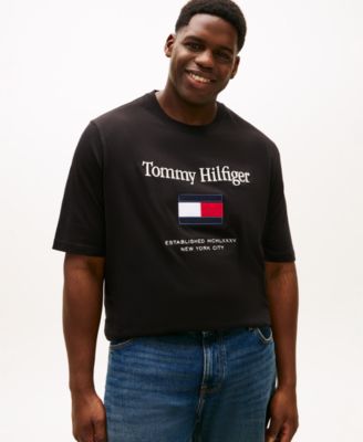 Men's Big & Tall Embroidered Flag T-Shirt