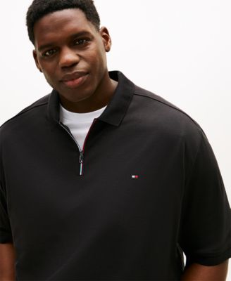 Men's Big & Tall Zippered Polo Shirt