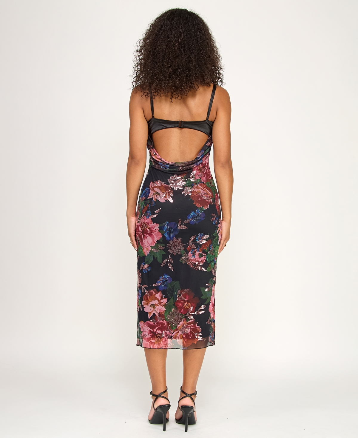 Katia Rae Women's Sequined Sweetheart Neck Dress