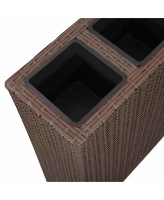 Raised Bed Brown Poly rattan, plastic Medium Raised Bed