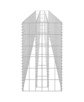 Gabion Raised Bed Silver Galvanized steel 141.7 x 11.8 x 23.6 in