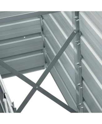 Raised Bed Grey Galvanized steel 94.5 x 15.7 x 17.7 in Durable