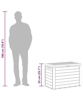 Storage Box Anthracite Polypropylene 30.7x17.3x21.7 in