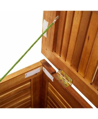 Garden Storage Box Natural Wood Solid Acacia Wood