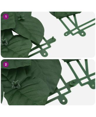 Balcony Screen Dark Green Polyethylene and fabric 197 x 59 in