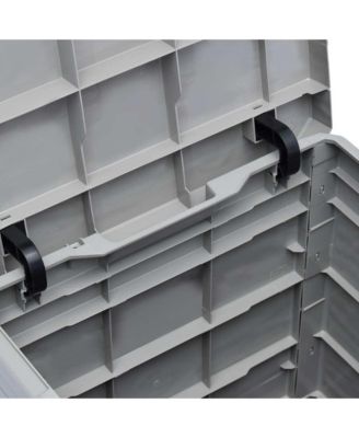 Storage Box Light Grey Plastic Medium Storage Box Rectangular