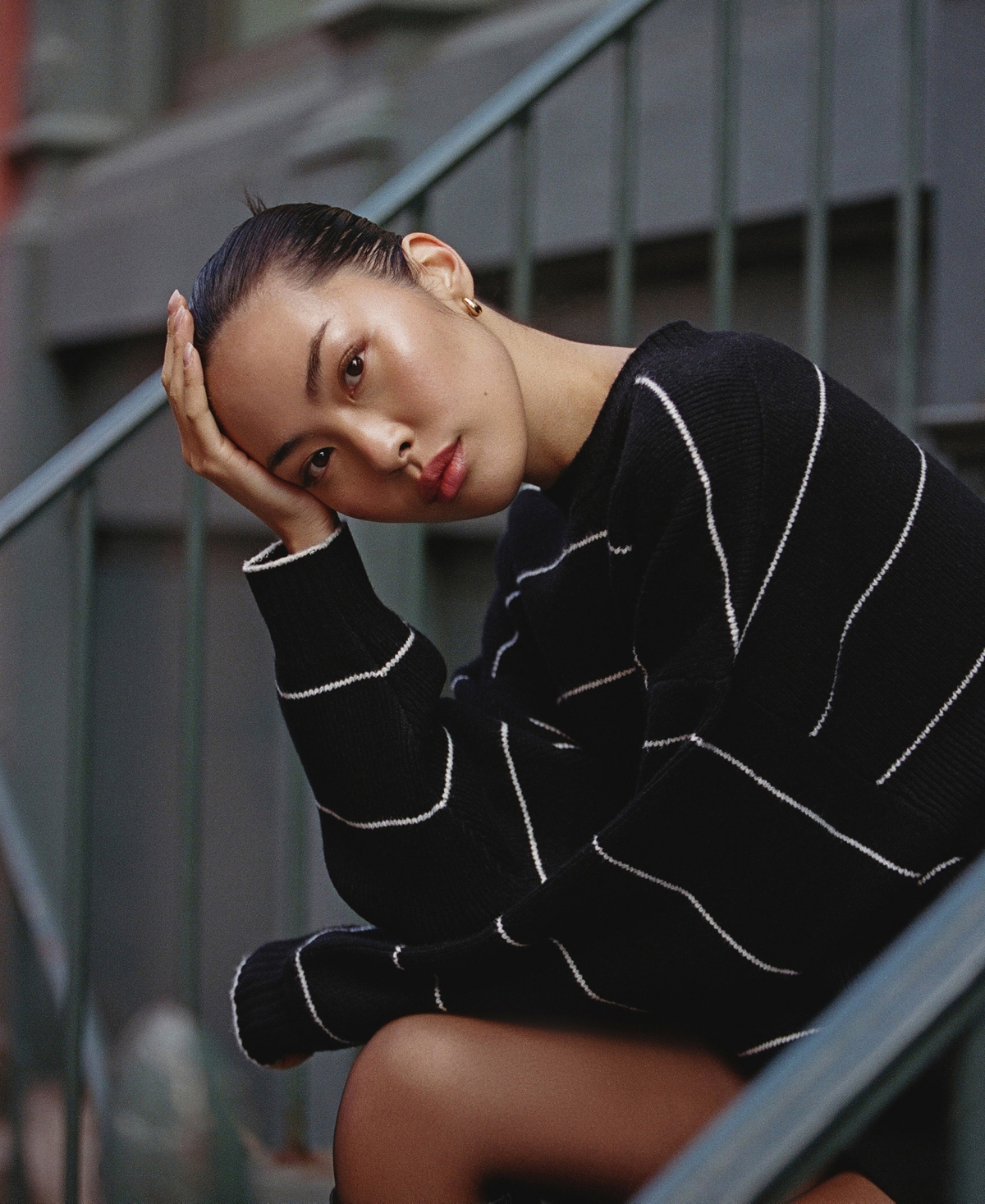 French Connection Women's Striped Long-Sleeve Sweater