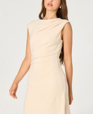 Women's Draped Sleeveless A-Line Dress