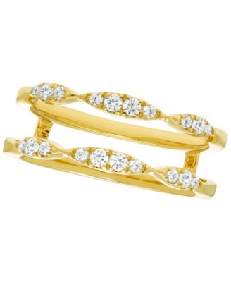 Macy's - Diamond Guard Ring (1/4 ct. t.w.) in 14K Yellow Gold