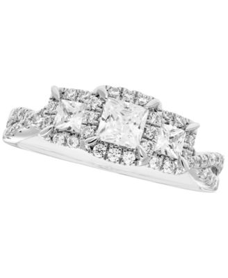 Macy's - Diamond 3-Stone Ring (1 ct. t.w.) in 14K White Gold