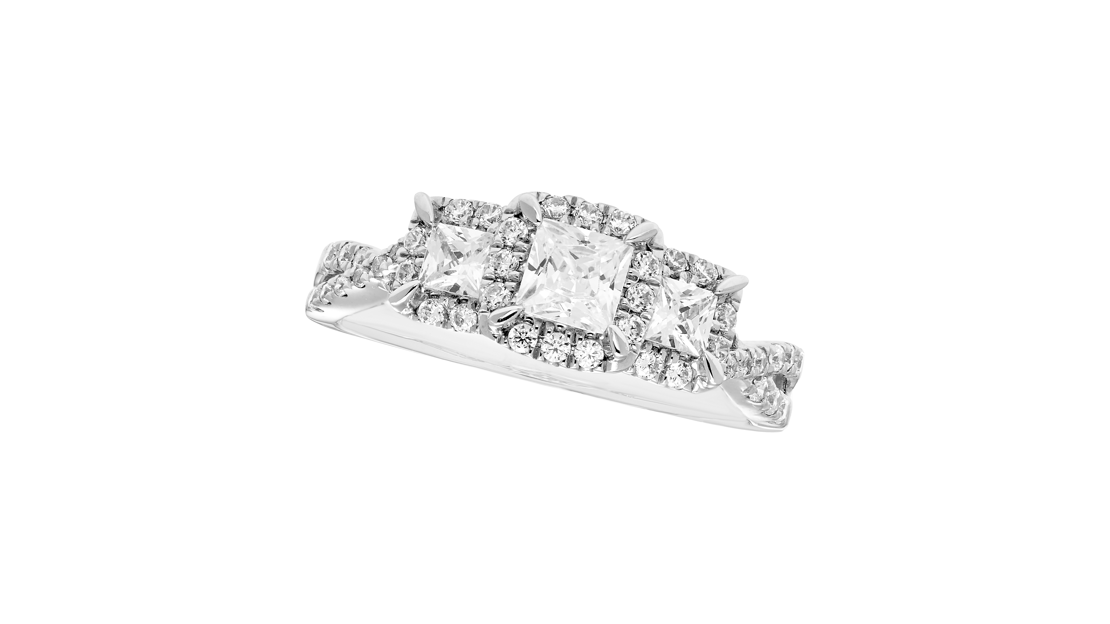 Macy's Diamond 3-Stone Ring (1 ct. t.w.) in 14K White Gold