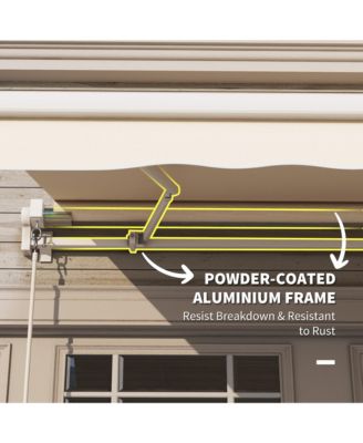 10'x8' Retractable Patio Awning/Sun Shade for Outdoor Patio