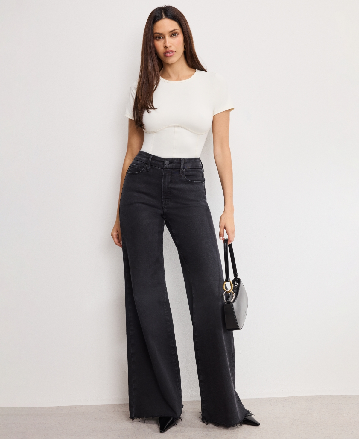 Good American Women's Corset Bodysuit In White