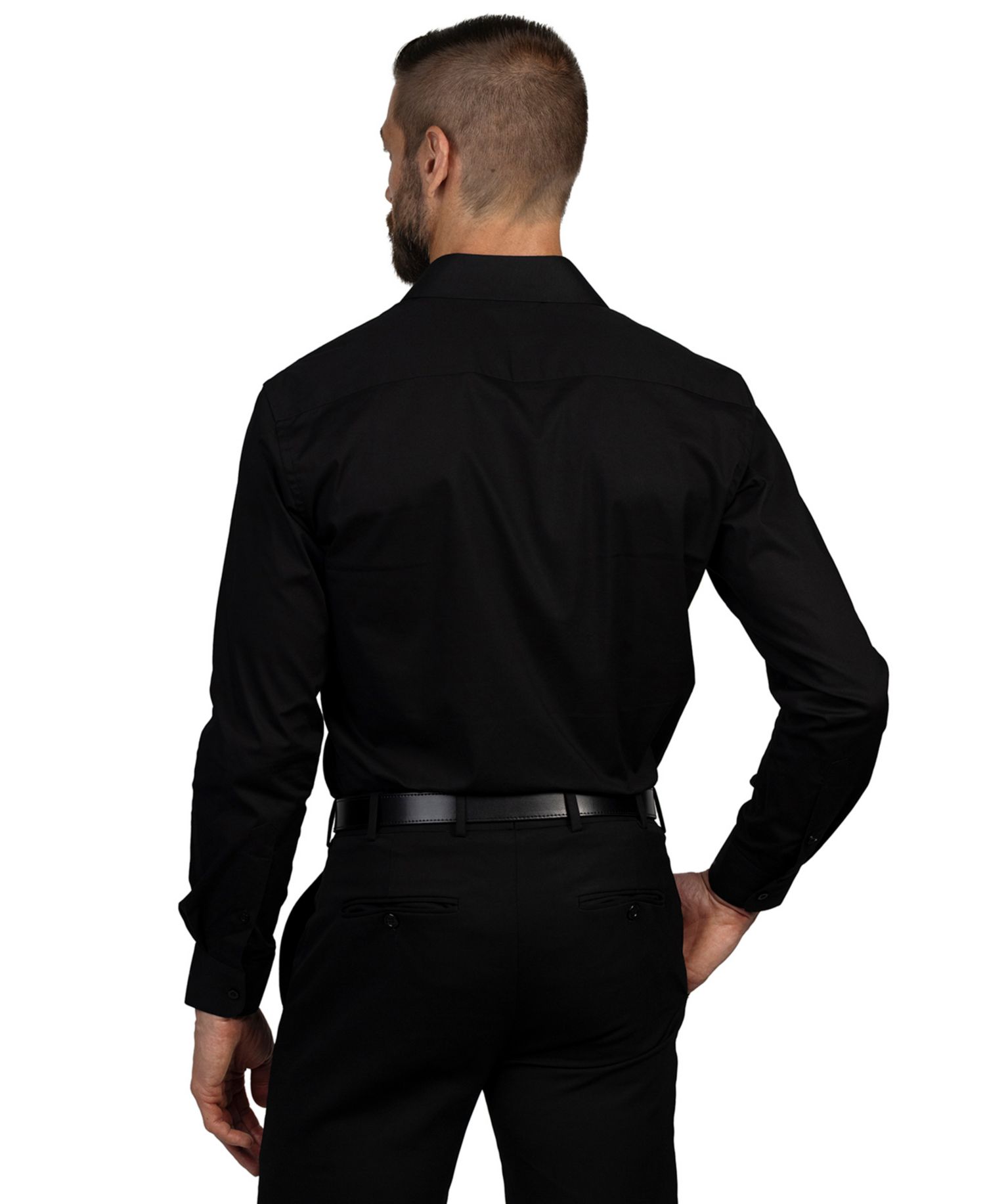 Men's Solid Slim-Fit Dress Shirt