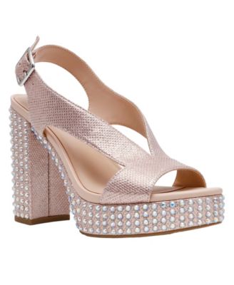 Women's Hayylo Embellished Block Heel Sandals, Macy's Exclusive