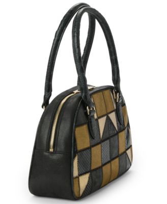 Angie Patchwork Leather Satchel Bag