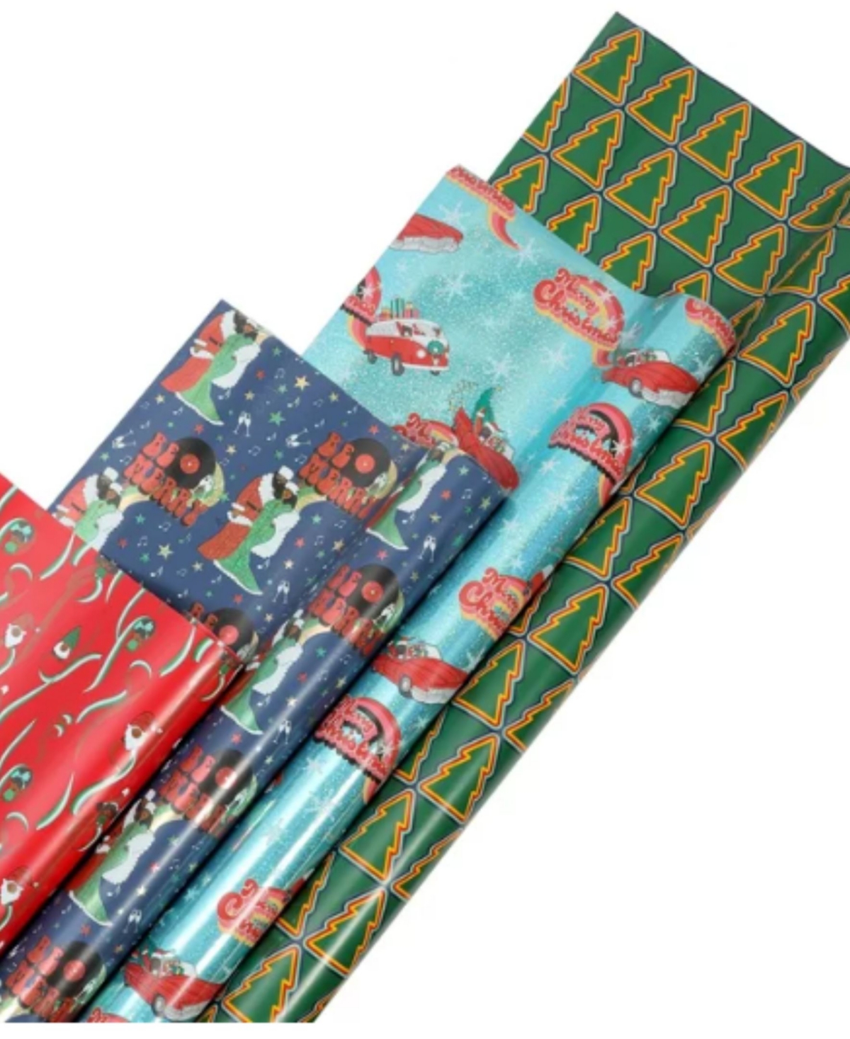 Black Paper Party Soul 4-pc. Gift Wrap Set In Multi