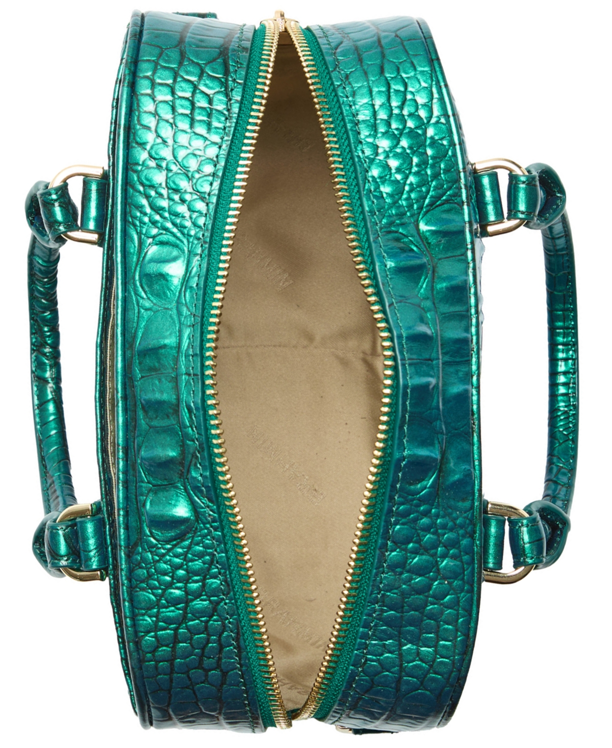Brahmin Mara Buckle Small Satchel Bag In Green