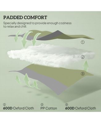 Outdoor Rocking Chairs Set of 2, Folding Outdoor Rocker Set,