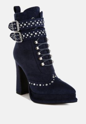 Womens Punk Nomad Harness Detail Lace Up Boots