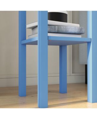 2-Tier Side Table with Drawer Shelf, End Table,