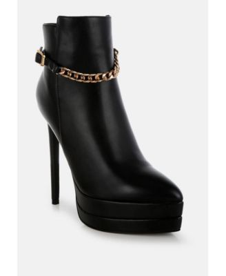Womens Narok Metallic Chain Detail Boots