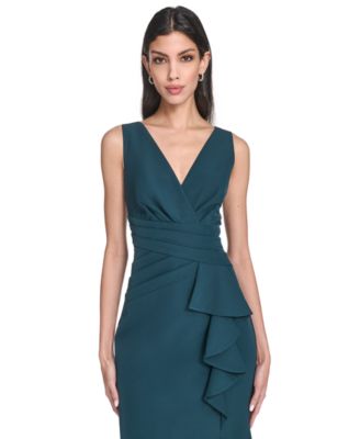 Women's Pleated Ruffle Dress