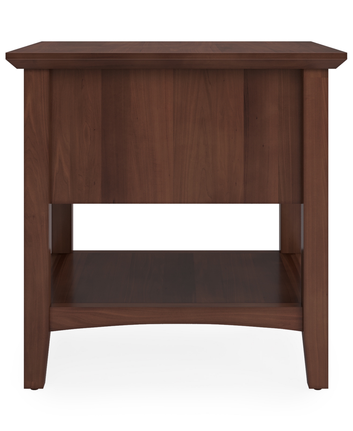 Macy's Furniture 24" Solid Wood Hedworth Square End Table In Brown