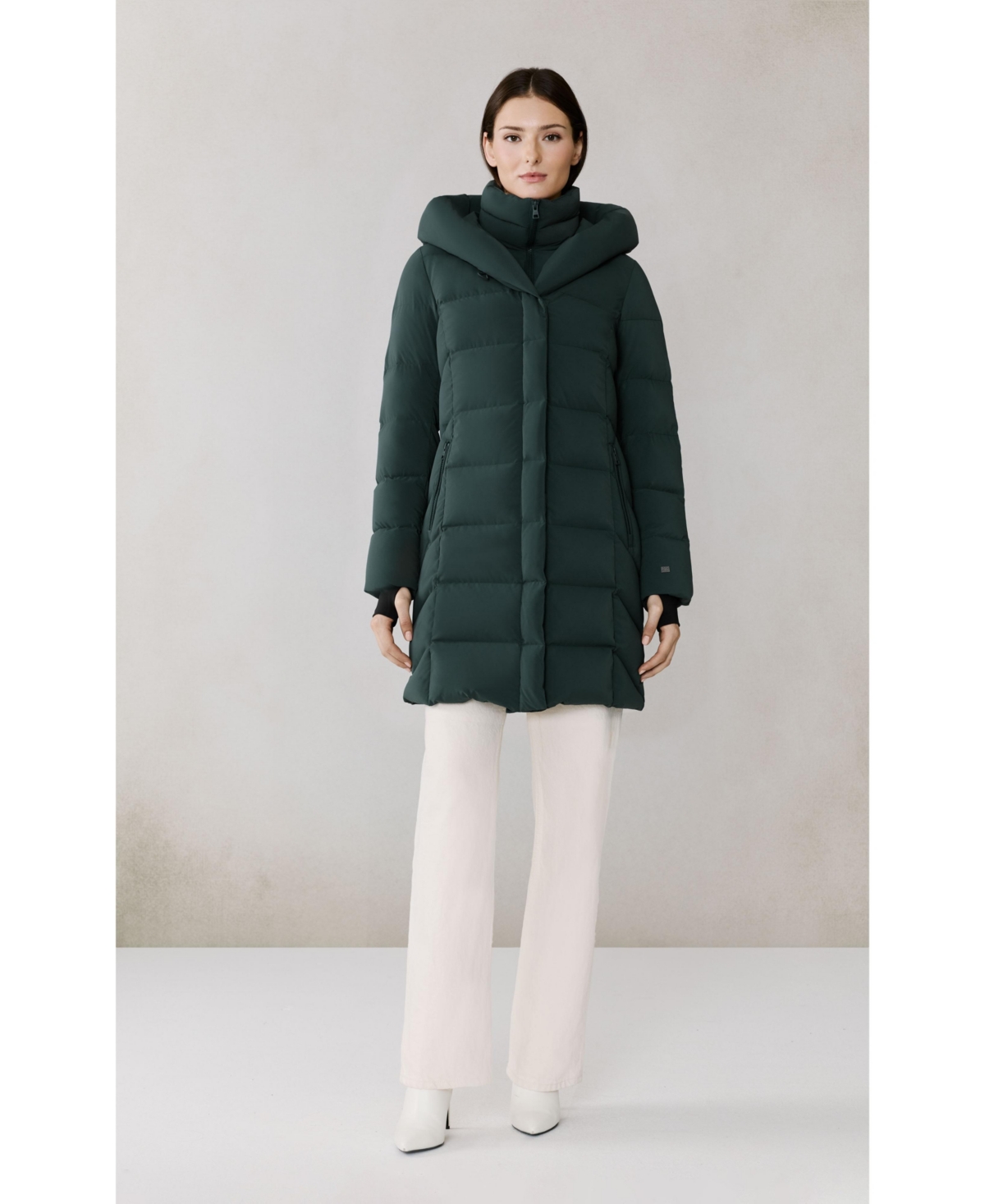 Soia & Kyo Women's Sonny-n Slim-Fit Novo Down Coat With Bib Hood