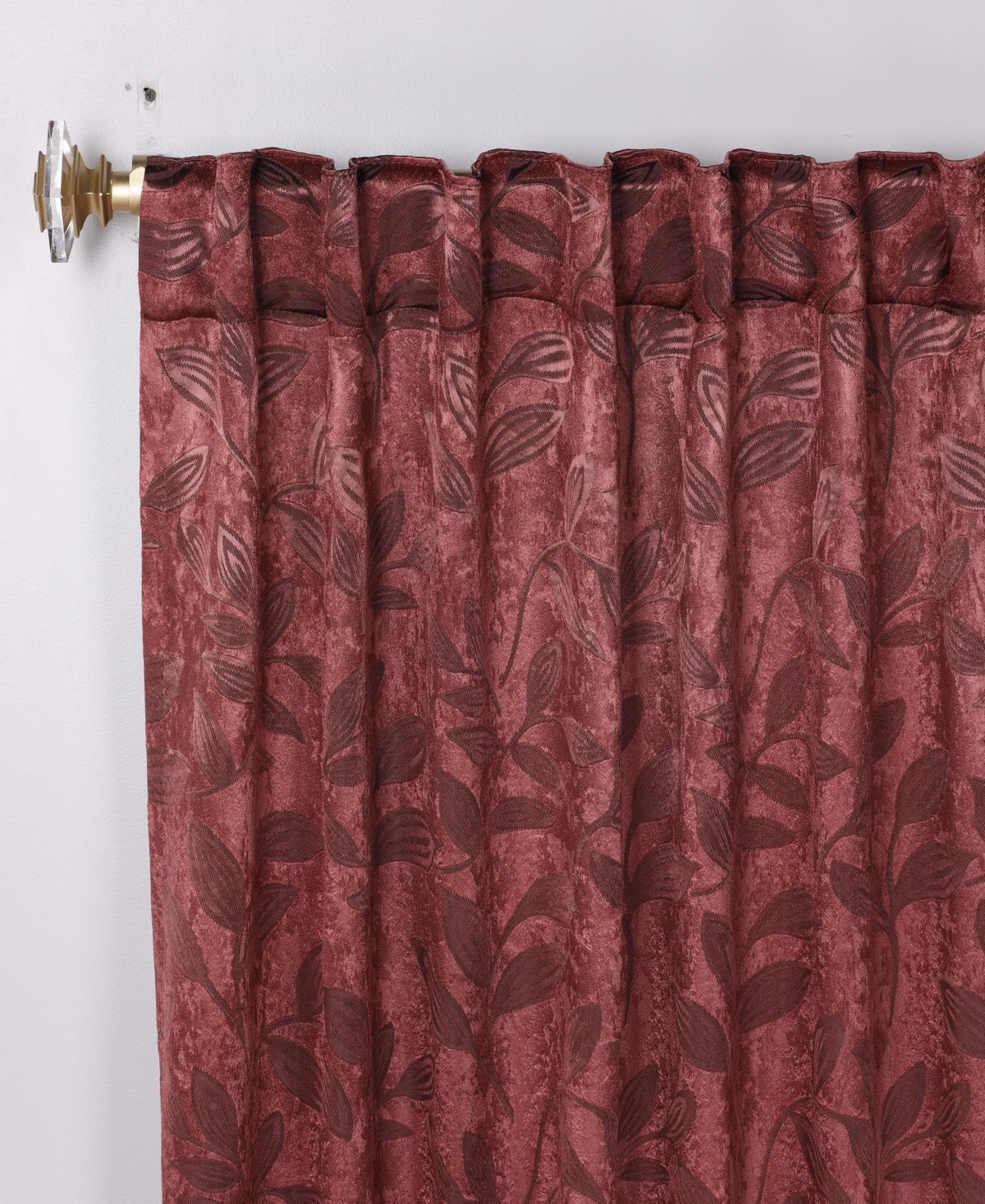 Superior Modern Leaves Room Darkening Grommet Top Curtain Panels