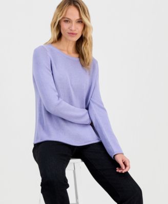 Women's Solid-Color Boat-Neck Sweater