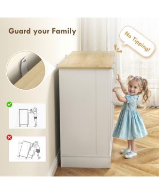 41" Sideboard Buffet Cabinet with Storage Drawer, Adjustable Shelf,