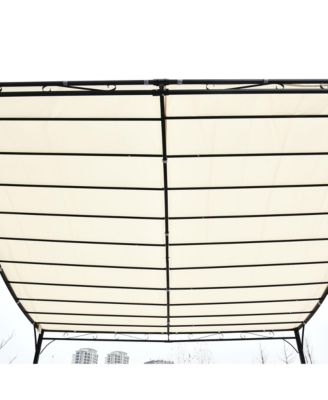 10' x 10' Outdoor Pergola Gazebo, Canopy w/ Drain Holes,